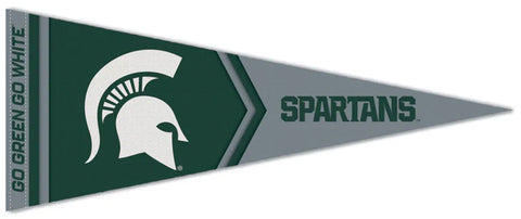 Michigan State Spartans "Go Green Go White" NCAA Team Logo Premium Felt Collector's Pennant - Wincraft