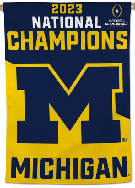 Michigan Wolverines 2023 NCAA Football Champions Official 28x40 Wall BANNER - Wincraft