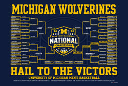 Michigan Wolverines 2026 NCAA Basketball Champions Commemorative 24x36 Poster - ProGraphs Inc.