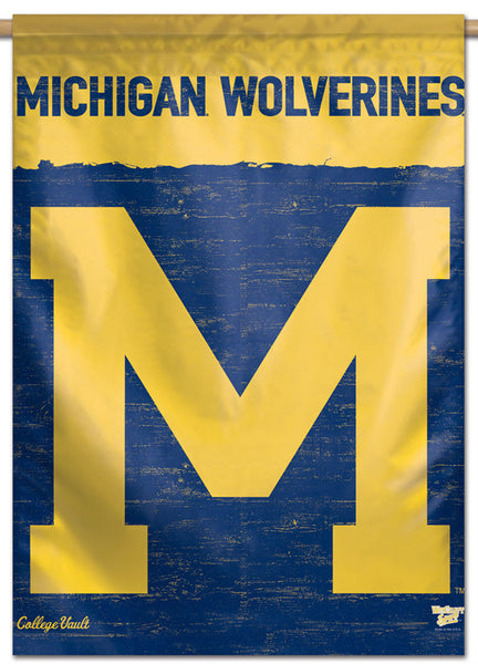 Michigan Wolverines Retro-1950s-Style NCAA College Vault Series Premium 28x40 Wall Banner - Wincraft