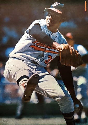 Mike Cuellar Baltimore Orioles MLB Baseball Action Poster (1970) - Major League Posters Inc.