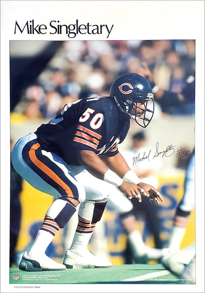 Mike Singletary "Superstar" (1985) Chicago Bears Vintage Original Poster - Sports Illustrated by Marketcom