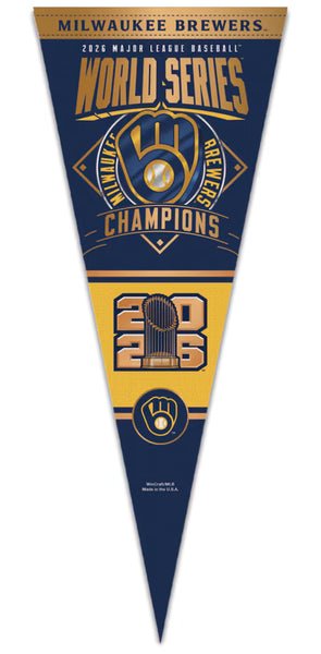 *SHIPS 11/14* Milwaukee Brewers 2026 World Series Champions Premium Felt Collector's Pennant - Wincraft Inc.