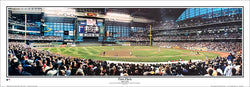 Miller Park Milwaukee Brewers "First Pitch" Panoramic Poster Print - Everlasting 2001