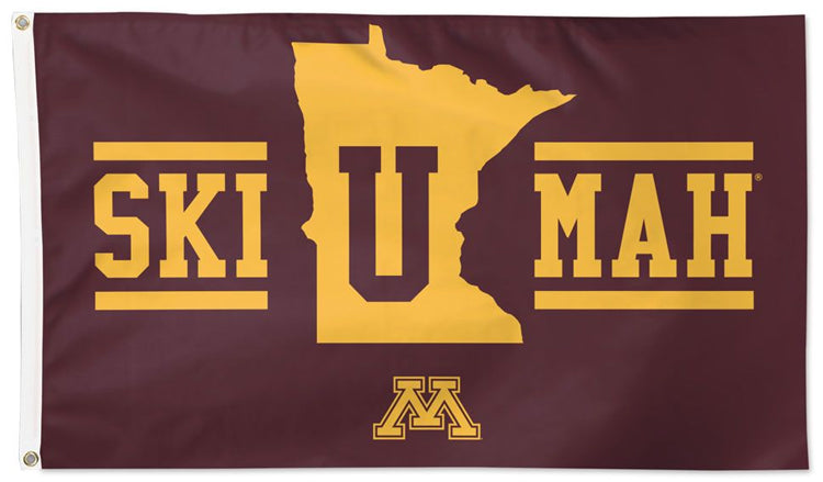 Minnesota Golden Gophers SKI-U-MAH NCAA Deluxe-Edition 3'x5' Team Flag ...