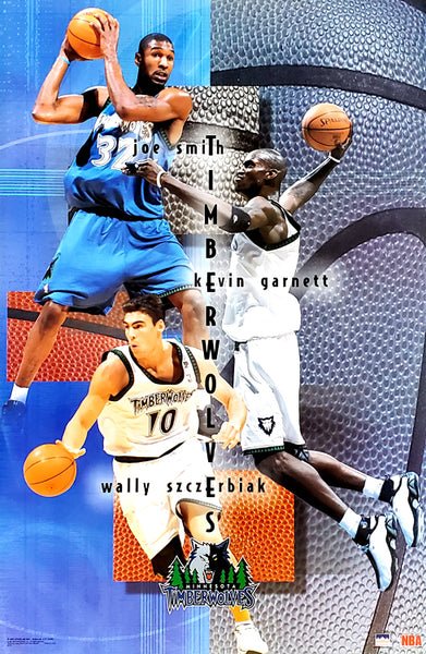 Minnesota Timberwolves "Triple Action" Poster (Garnett, Szczerbiak, Smith) - Starline 2001