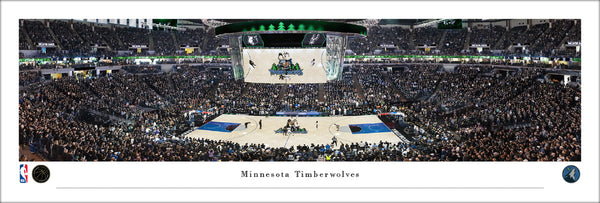Minnesota Timberwolves NBA Game Night at Target Center Panoramic Poster Print - Blakeway Worldwide