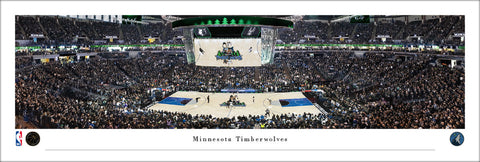 Minnesota Timberwolves NBA Game Night at Target Center Panoramic Poster Print - Blakeway Worldwide