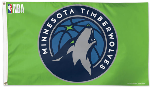 Minnesota Timberwolves Official NBA Basketball Team Deluxe 3'x5' Flag (Green Style) - Wincraft Inc.