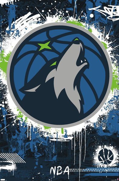 Minnesota Timberwolves NBA Basketball Official Team Logo Poster - Costacos Sports