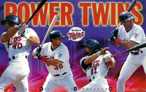 Minnesota Twins "Power" (Molitor, Knoblauch, Steinbach, Cordova) MLB Baseball Action Poster - Costacos 1997