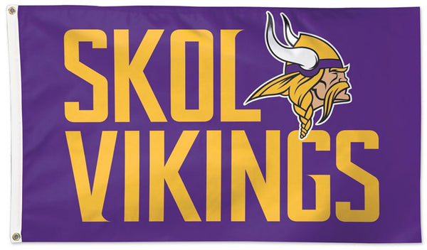 Minnesota Vikings SKOL Official NFL Football DELUXE-EDITION 3'x5' Team Flag - Wincraft Inc.