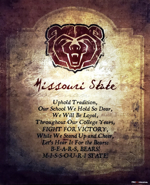 Missouri State Bears "Fight for Victory" Official Poster Print - ProGraphs Inc.