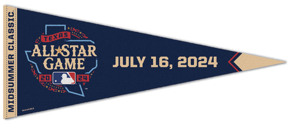 MLB Baseball All-Star Game 2024 (Host Texas Rangers) Official Premium Felt Commemorative Pennant - Wincraft