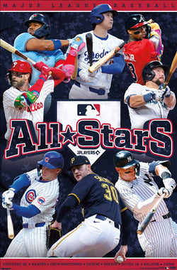MLB Baseball Superstars 2026 Poster (Ohtani, Judge, Skenes, Harper +++) - Costacos Sports