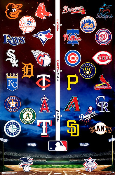 MLB Major League Baseball Logos All 30 Teams Poster Costacos Sport Sports Poster Warehouse