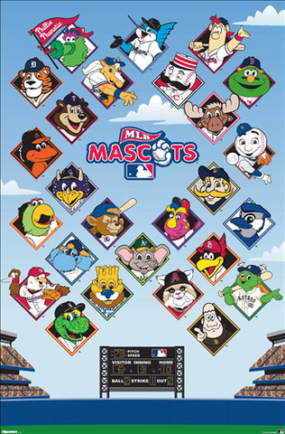 MLB Baseball Team Mascots (26 Characters) Official Poster - Trends International