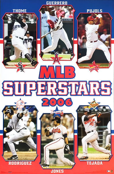 MLB Superstar Sluggers 2006 Poster (Pujols, Thome, A-Rod, Guerrero) - Costacos Sports