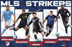 MLS Soccer Strikers Official Action Poster (Martinez, Bouanga, Messi, Arango, Benteke) - Costacos 2025