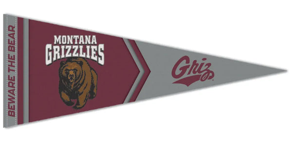 Montana Grizzlies "Beware the Bear" Official NCAA Team Premium Felt Pennant - Wincraft