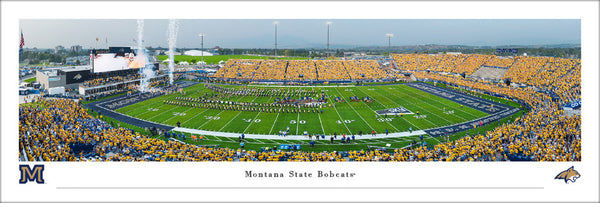 Montana State Bobcats Football Bobcat Stadium Gameday Panoramic Poster - Blakeway 2025