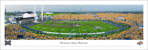 Montana State Bobcats Football Bobcat Stadium Gameday Panoramic Poster - Blakeway 2025