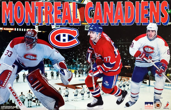 Montreal Canadiens "Three Stars" (Patrick Roy, Pierre Turgeon, Mark Recchi) Poster - Starline 1995
