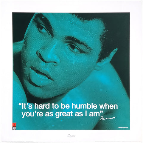Muhammad Ali Boxing "Humble" iQuote Profile Poster Print - Pyramid International