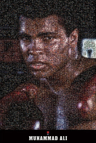 Muhammad Ali Photomosaic Career Commemorative Premium Boxing Poster - Pyramid Posters
