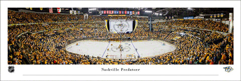 Nashville Predators Bridgestone Arena Game Night Panoramic Poster Print - Blakeway 2021