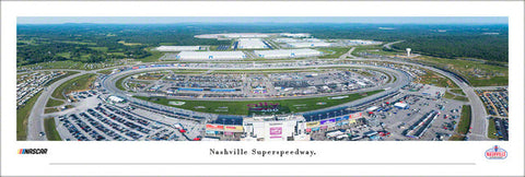 Nashville Superspeedway NASCAR Racing Panoramic Poster Print - Blakeway Worldwide