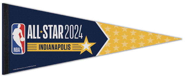 *SHIPS 2/29* NBA All-Star Game 2024 (Indianapolis) Premium Felt Collector's Pennant - Wincraft Inc.