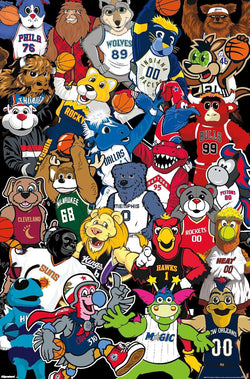 NBA Basketball Team Mascots (26 Characters) Official Poster - Trends International