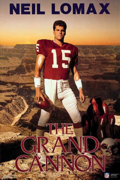 Neil Lomax "The Grand Cannon" Phoenix Cardinals Vintage Original 1988 NFL Theme Poster - Costacos Final Stock Collection