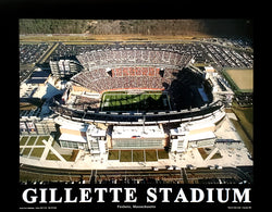 New England Patriots Gameday Gillette Stadium Aerial Poster Print - Aerial Views