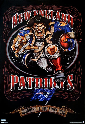 New England Patriots "Grinding it Out Since 1960" NFL Theme Art Poster - Costacos Sports