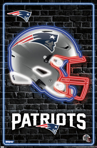 New England Patriots Official NFL Football Team Logo, Helmet and Wordmark Poster - Costacos Sports