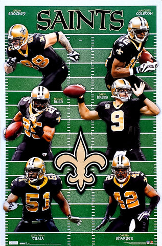 New Orleans Saints "Super Six" (2010) NFL Action Wall Poster - Costacos Sports