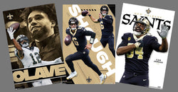 COMBO: New Orleans Saints NFL Superstars 3-Poster Combo (Shough, Olave, Jordan)