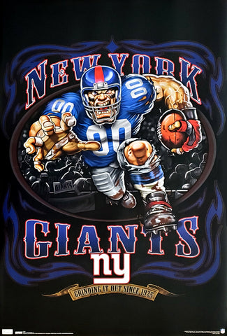 New York Giants "Grinding it Out Since 1925" NFL Theme Art Poster - Costacos Sports