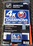 New York Islanders Four-Time STANLEY CUP CHAMPIONS Official NHL Hockey 3'x5' Deluxe-Edition Flag - Wincraft