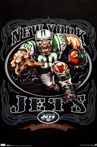 New York Jets "Grinding it Out Since 1960" NFL Theme Art Poster - Costacos Sports