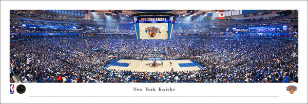New York Knicks NBA Game Night at Madison Square Garden Panoramic Poster Print - Blakeway Worldwide