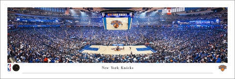 New York Knicks NBA Game Night at Madison Square Garden Panoramic Poster Print - Blakeway Worldwide
