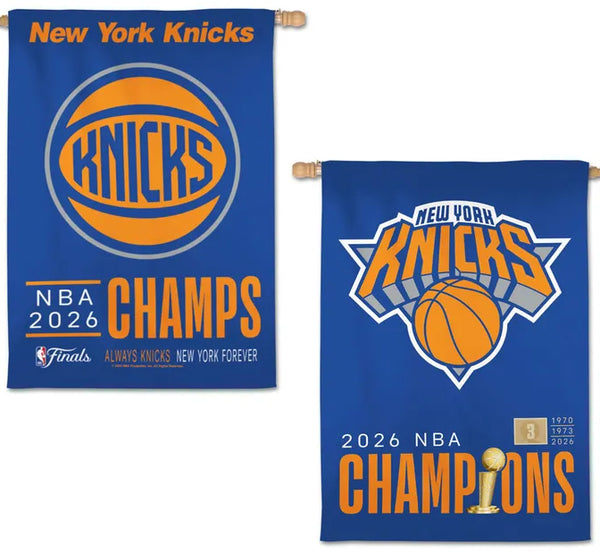 *SHIPS 6/27* New York Knicks 2026 NBA Champions 2-Sided 28" x 40" Commemorative Wall Banner - Wincraft Inc.
