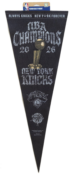 New York Knicks 2026 NBA Champions Vertical-Style Premium Felt Collector's Pennant - Wincraft