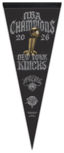 *SHIPS 6/27* New York Knicks 2026 NBA Champions Vertical-Style Premium Felt Collector's Pennant - Wincraft