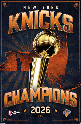 *SHIPS 6/24* New York Knicks 2026 NBA Champions Commemorative Poster - Costacos Sports