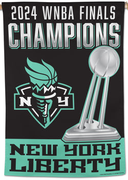 New York Liberty 2024 WNBA Champions Official Premium 28x40 Wall Banner - Wincraft Inc.