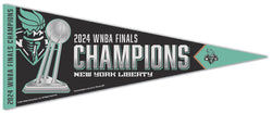 New York Liberty 2024 WNBA Champions Official Premium Felt Commemorative Pennant - Wincraft